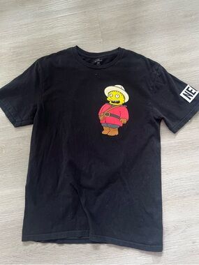 Neff x The Simpsons Ralph Wiggum Royal Canadian Mounted Police Black T-Shirt